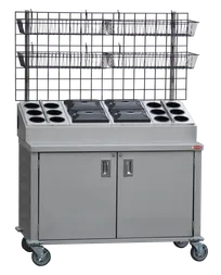 product of Steril-Sil KIT-ENC48-453 Mobile Kiosk for Packaged Goods and Flatware/Plasticware and Napkins