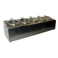 product of Steril-Sil LTC-5SW Condiment Dispenser, 5-Hole, Stainless Steel, Silver, 5 Compartments