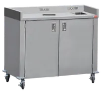 product of Steril-Sil MTC48-1-DMP Mobile Trash Recycling Counter 48"W x 33.75"D x 40"H Stainless Steel