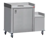 product of Steril-Sil TTR48-R Mobile Trash Counter, 48"W x 33.75"D x 40"H, Stainless, Single, 40-Gallon