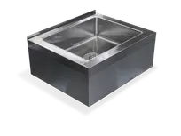 product of Steel Works SWFMS-242414 24" Mop Sink, 20"W x 20"L x 10"D Bowl