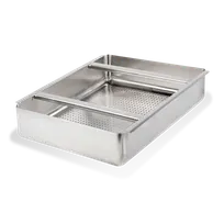 product of Steel Works SWPRDB-1824 Pre-Rinse Drain Basket, Perforated, 18" X 24" X 4"H