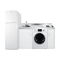 product of Summit ACKSPWD82 All-In-One Combination Kitchenette with Washer/Dryer Combo