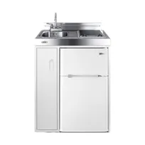product of Summit C30ELGLASS All-in-One Combo Kitchen, 30"W x 23.75"D x 41"H, with deep drawn sink