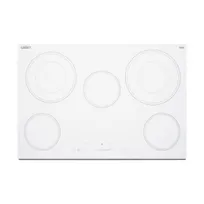 product of Summit CR5B30T8W 30" Electric Radiant Cooktop w/ (5) Burners, White Ceramic Glass, Digital Controls, 7.2 kW, 240v
