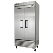 product of True T-35-HC 39" 2-Section Reach-In Refrigerator w/ 2 Solid Doors, Bottom Mount, Stainless Steel Front-Aluminum Sides