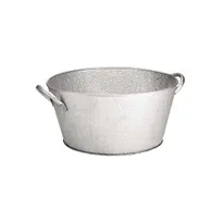 product of TableCraft GT1515 Galvanized Collection Beverage Tub, 4.5-Gallon (15" Dia x 7-1/8" H), Steel