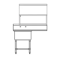 product of Tarrison TF-UCDSPDT1R-KIT 51" Undercounter Soiled Dishtable w/ Sink On Left, 7-1/2" Backsplash