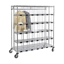 product of Tarrison TS-AC246035C-KIT Chrome Wire Patient Apparel Cart with Top & Bottom