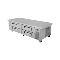 product of Turbo Air TCBE-82SDR-E-N 89" 4 Drawers Refrigerated Chef Base, Flat Top, 16 cu. ft.