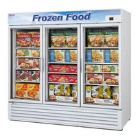 product of Turbo Air TGF-72FB-N 81" 3 Glass Door Freezer Merchandiser, White or Black, 58.45 cu. ft.