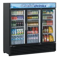 product of Turbo Air TGM-72RS(B)-N 78" 3-Glass Door Merchandiser Refrigerator, 68 cu. ft., Black, ENERGY STAR®
