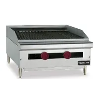 product of Therma-Tek TC24-24CRB 24" Countertop Gas Lava Rock Charbroiler w/ (2) Burners, 60.000 BTU