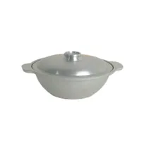 product of Thunder Group CETW002 Wok, 7" Dia. With Lid, Integrated Side Handles