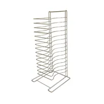 product of Thunder Group CRPT1015 15-Tier Pizza Pan Rack, 12x12, Chrome Plated Steel, Countertop, 5-15 Pans