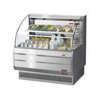 product of Turbo Air TOM-40LS-N 39" Horizontal Open Air Merhandiser, Stainless Steel, Self-Contained, 1 Shelf