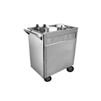 product of Town 36615 Stainless Steel Dim Sum Cart w/ Enclosed Base, Canned Fuel