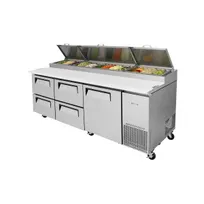 product of Turbo Air TPR-93SD-D4-N 93" Refrigerated Pizza Prep Table w/ 1 Door & 4 Drawers, 12 Pans