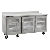 product of Traulsen C Series CLUC-72R-GD-WTRRR 72" 3-Section Worktop Refrigerator w/ 3 Glass Doors