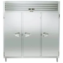 product of Traulsen RDT332NUT-FHS 76" 3-Section Reach-In Refrigerator Freezer Combo w/ 3 Solid Doors, All Stainless Steel