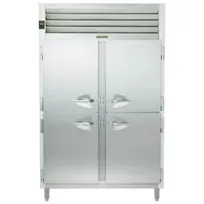 product of Traulsen RHT232WUT-HHS 58" 2-Section Reach-In Refrigerator w/ 4 Solid Half-Doors, Top Mount, 50.5 cu. ft.
