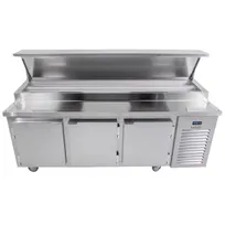 product of Traulsen TB091SL3S 91" 3-Section Refrigerated Pizza Prep Table w/ 3 Doors, (39) 1/6 Pans