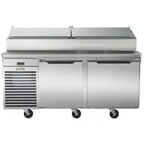 product of Traulsen TS072HT 72" 2-Section Refrigerated Pizza Prep Table w/ 2 Doors, (10) 1/3 Pans