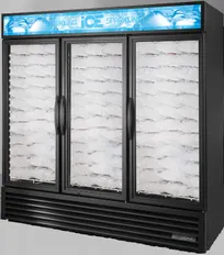 product of True GDIM-72NT-HC~TSL01 78" Indoor Ice Merchandiser w/ Glass Door, Auto Defrost, 67 cu. ft.