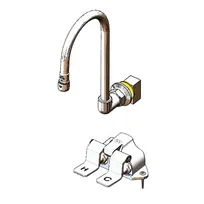 product of T&S Brass B-0502-537K Pedal Valve, Double, Floor Mount, 6" Rigid Gooseneck