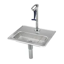 product of T&S Brass B-1230-12 Water Station, 12" Pedestal Glass Filler, Drip Pan Assembly
