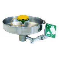 product of T&S Brass EW-7360B Eyewash Unit, Wall Mount, Chrome-Plated Brass Ball Valve