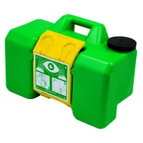 product of T&S Brass EW-7501 Portable Eyewash Station, 9 Gal Capacity, Polyethylene Tank, Wall Mount Bracket