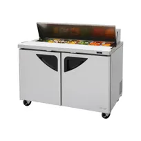 product of Turbo Air TST-48SD-N 48" Two Section Sandwich / Salad Prep Table w/ 2 Doors, 12 Pans