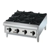 product of Toastmaster TMHP4 24" Countertop Gas Hotplate with (4) Burners, Manual Control, 88.000 BTU