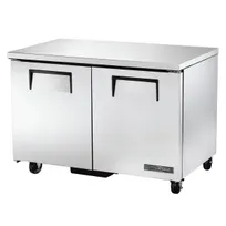 product of True TUC-48F-HC 48" 2-Section Undercounter Freezer w/ 2 Doors, Aluminum Interior