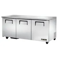 product of True TUC-72-HC 72" 3-Section Undercounter Refrigerator w/ 3 Solid Doors