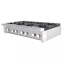 product of Turbo Air TAHP-48-8 48" Countertop Gas Hotplate with (8) Burners, Manual Control, 256.000 BTU
