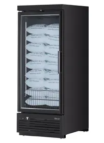 product of Turbo Air TJMI-30SDW(B)-N 37" Indoor Ice Merchandiser w/ Glass Door, Auto Defrost, 32 cu. ft.
