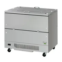 product of Turbo Air TMKC-49-2-SS-N6 49" Dual Sided Milk Cooler, Cold Wall, 12 Crates Capacity