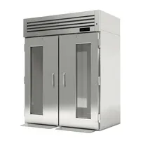 product of Turbo Air PRO-50H-G-RT 2-Section Roll-Thru Heated Holding Cabinet, 4 Stainless Steel Doors with Glass, 80.22 cu ft Capacity, 3000W