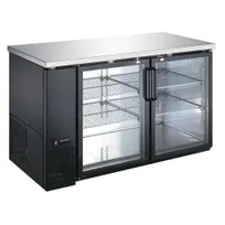 product of U-STAR USBB-5928G 59" Back Bar Bottle Cooler by Admiral Craft w/ 2 Glass Doors, 19.0 cu. ft.