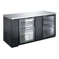 product of U-STAR USBB-6928G 69" Back Bar Bottle Cooler by Admiral Craft w/ 2 Glass Doors, 23.3 cu. ft.