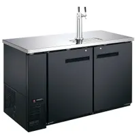 product of U-STAR USBD-5928/2 59" Draft Beer Cooler/Dispenser w/ 19 cu. ft. 2 Half Kegs, 2 Taps