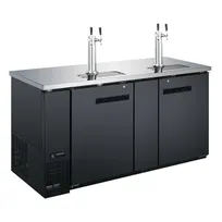 product of U-STAR USBD-6928/2 69" Draft Beer Cooler/Dispenser w/ 23.3 cu. ft. 3 Half Kegs, 2 Towers