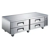 product of U-STAR USCB-72 72" 4 Drawers Refrigerated Chef Base w/ V-Edge Top, 15 cu. ft.