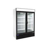 product of Valpro VP2F-48 54" 2 Glass Door Freezer Merchandiser, White or Black, 48 cu. ft.