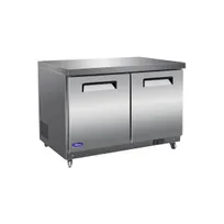 product of Valpro VPUCF48 48" 2-Door Undercounter Freezer, Stainless Steel Exterior, 12 cu. ft., LED Thermostat, 115V