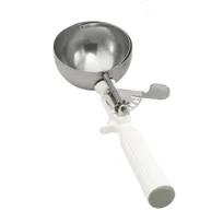product of Vollrath 47139 Disher, Round Bowl, Size 6, 5-1/3 Oz, Stainless Steel, White Handle