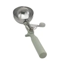 product of Vollrath 47140 Disher, Round Bowl, Size 8, 4 Oz Capacity, Stainless Steel, Gray Handle