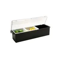 product of Vollrath 4762-06 Kondi-Keeper™ Condiment Dispenser, 18", 3 Section, Plastic, Black